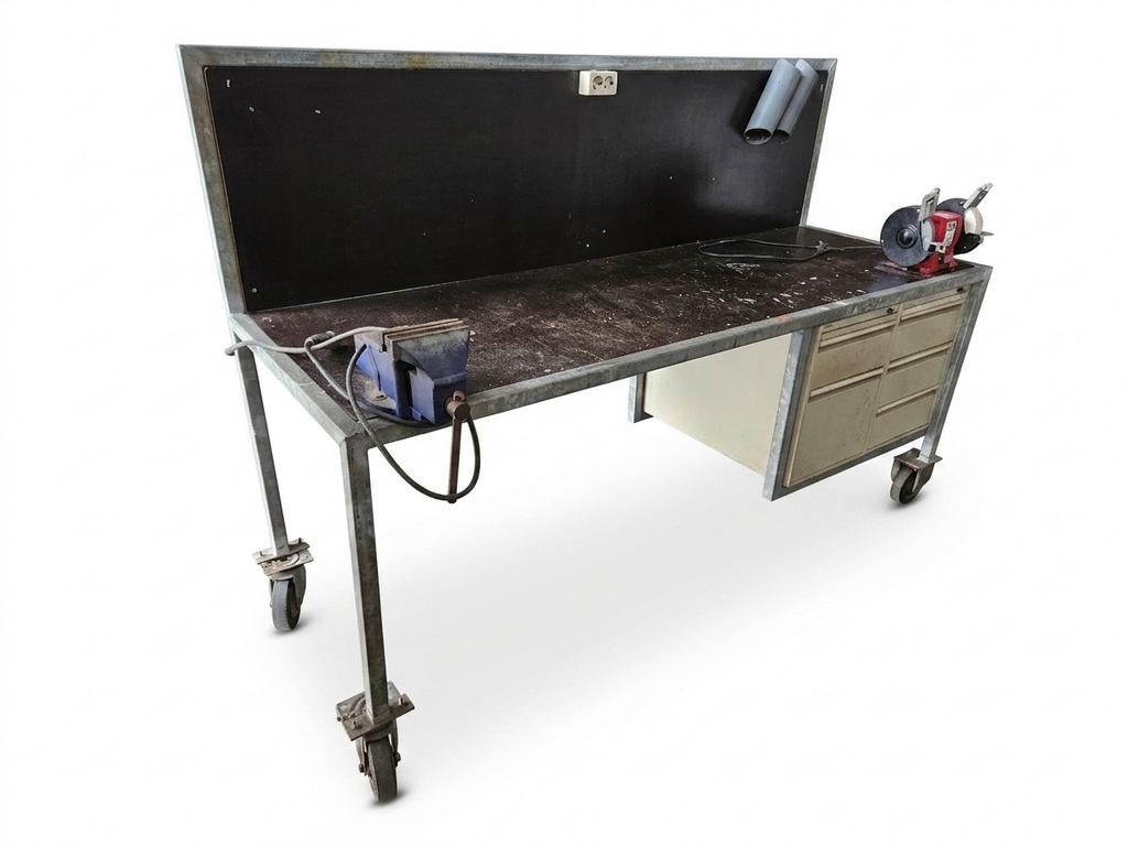 Werkbank, Doe-het-zelf en Verbouw, Werkbanken, Ophalen, Gebruikt, 170 cm of meer, Bankschroef