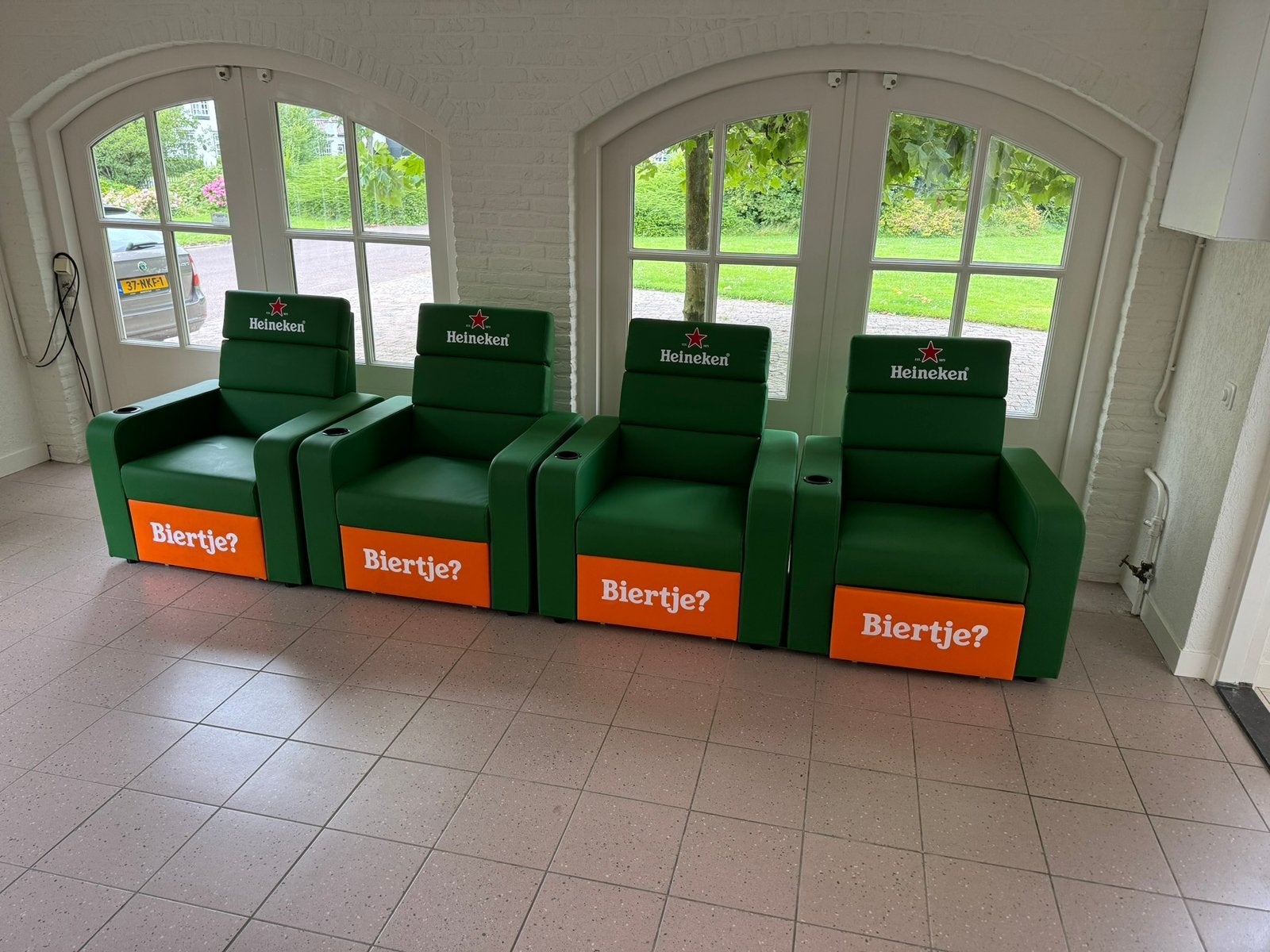 4x NIEUWE HEINEKEN FAUTEUIL MET KOELBOX EN DRANKHOUDER UNIEK, Ophalen, Nieuw