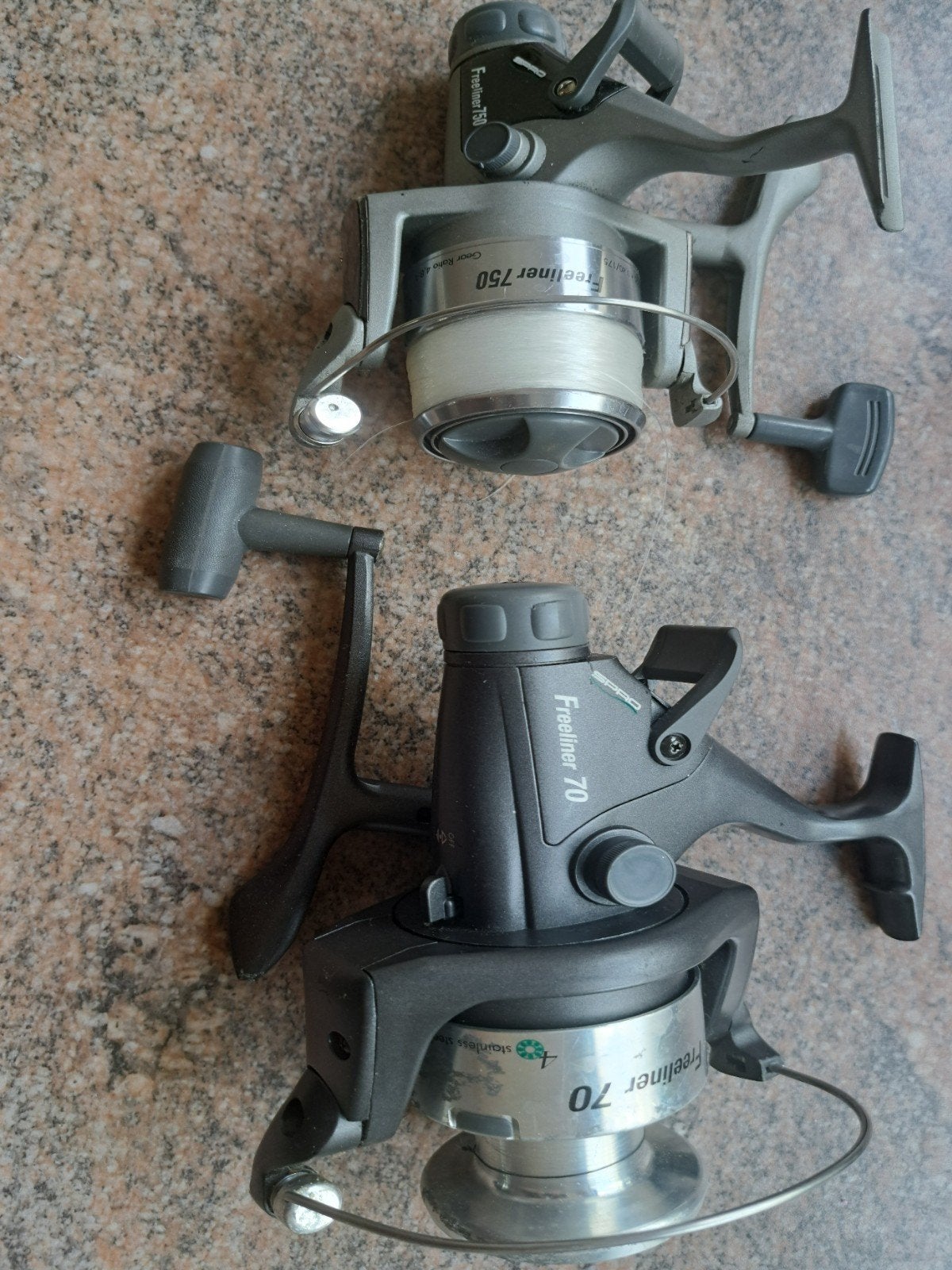 2x Spro Freeline 70 en Freeline 750 vismolens, Ophalen, Gebruikt, Molen