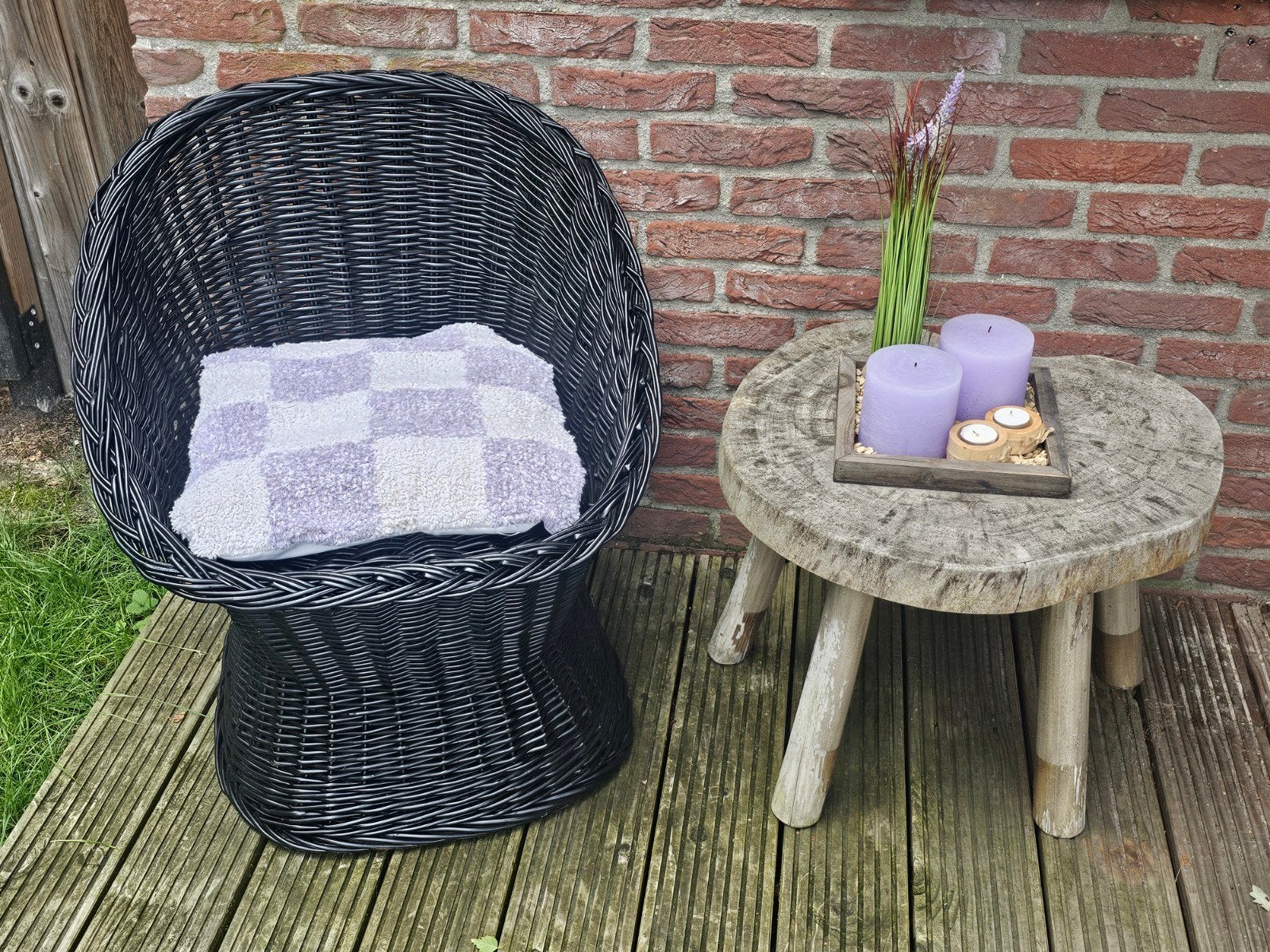 Superleuk rotan stoeltje, Ophalen, Zo goed als nieuw, Rotan, 2 zitplaatsen