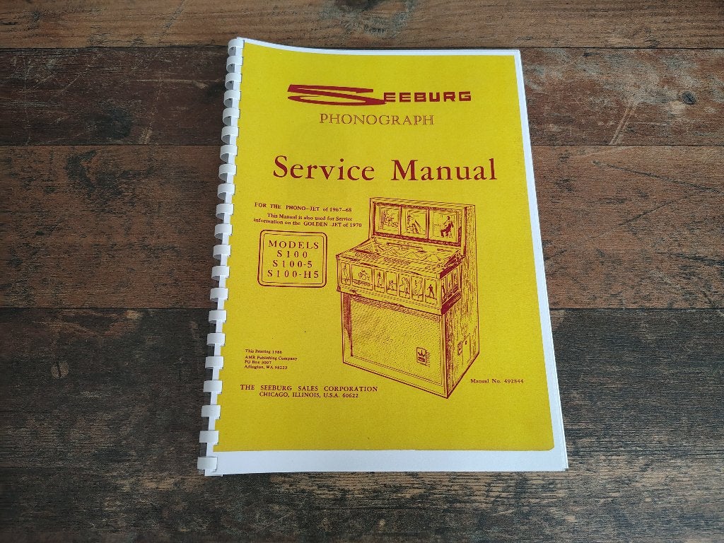 Service Manual: Seeburg Phonojet S100 (1967) jukebox nieuw !, Ophalen of Verzenden, Nieuw, 1950 tot 1960, Seeburg