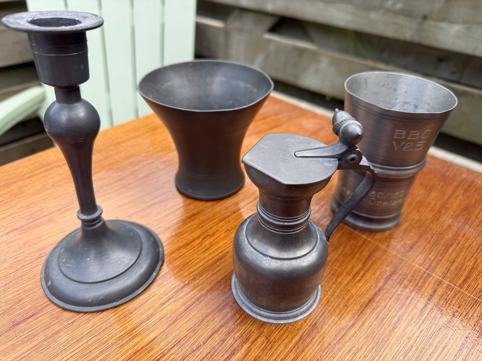 tinnen items (4 stuks), Ophalen