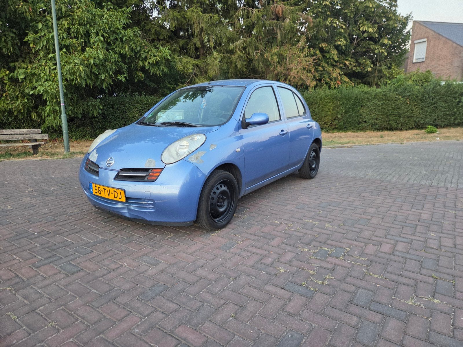 Nissan Micra 1.2 k12 2003 AIRCO, Auto's, Voorwielaandrijving, 40 €/maand, 4 cilinders, Blauw