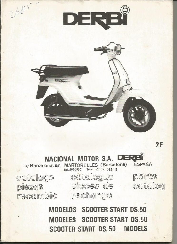 Derbi DS50 onderdelen boek scooter (7040z), Verzenden