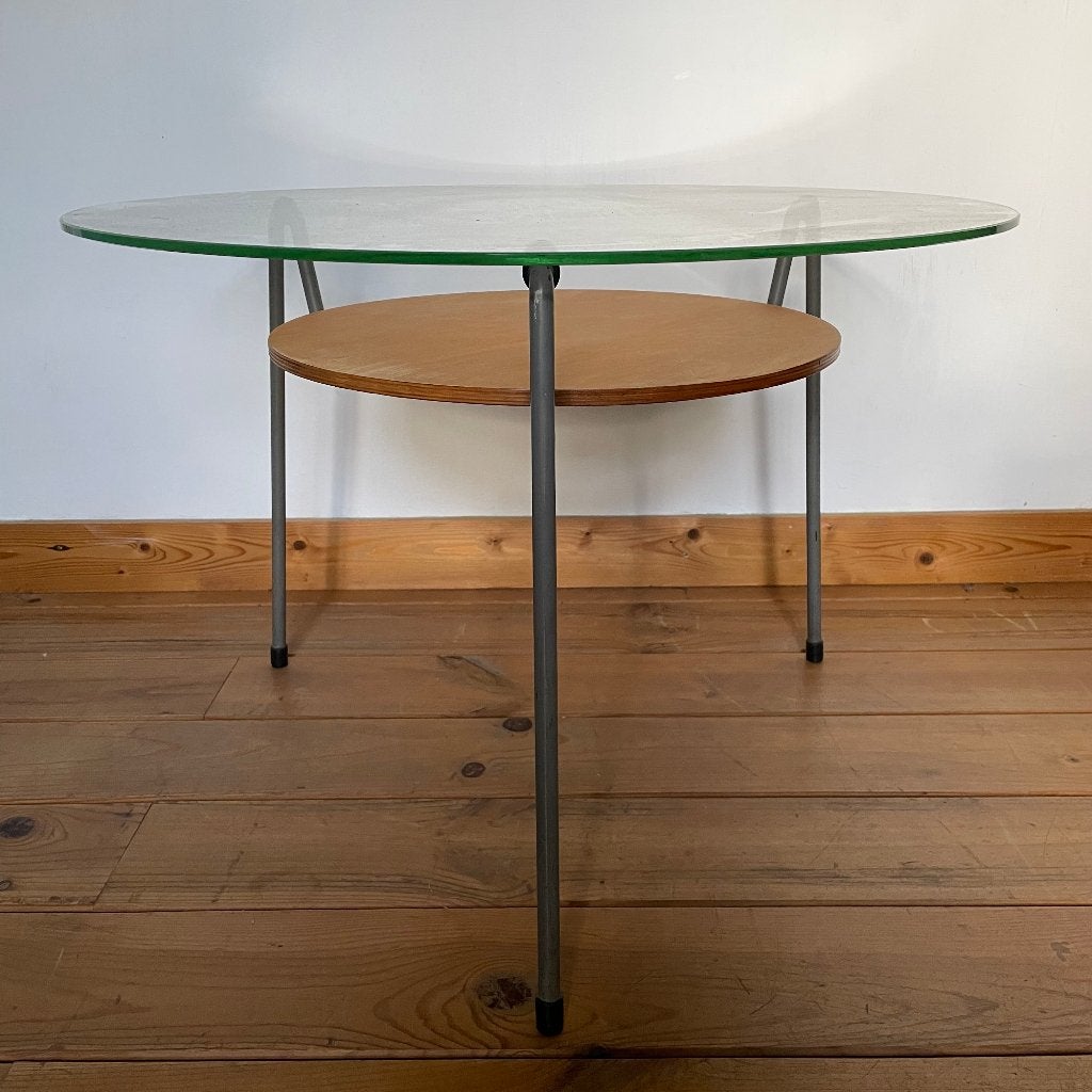 vintage design salontafel Wim Rietveld, Ophalen, 50 tot 100 cm, Rond, 50 tot 100 cm