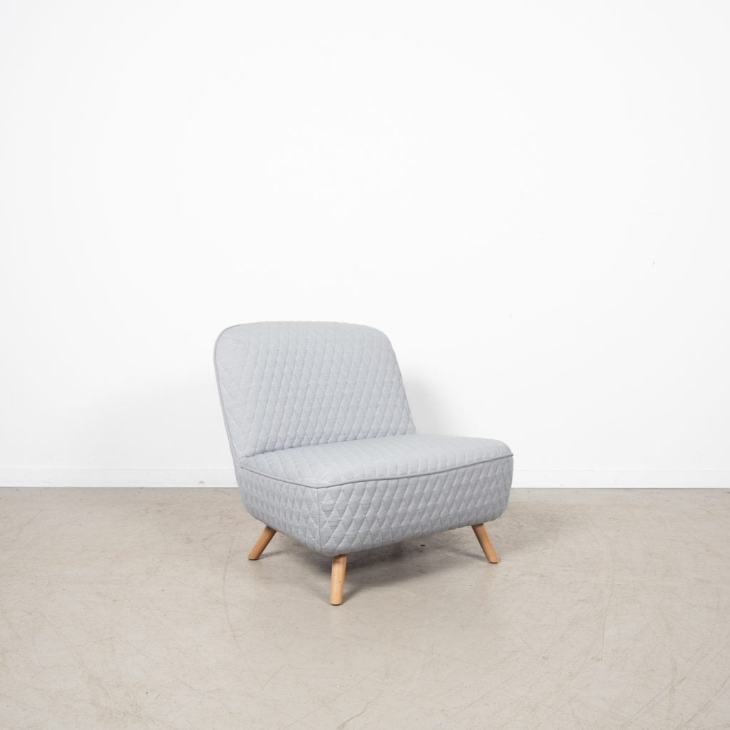 2x Moooi Cocktail Fauteuil Lichtgrijs Stof
