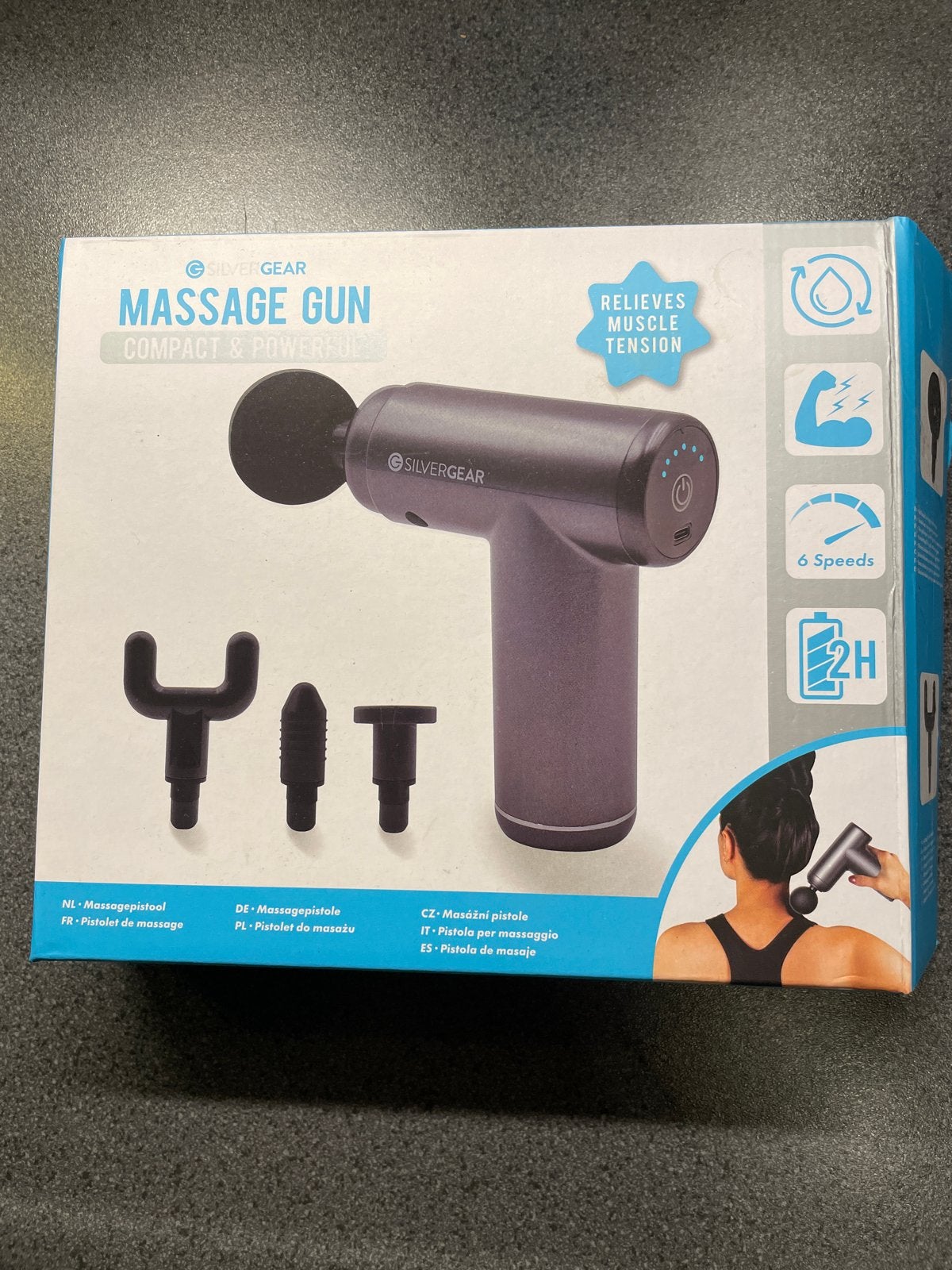 Silvergear Massage Gun - Compact & Krachtig, Ophalen of Verzenden, Zo goed als nieuw, Apparaat