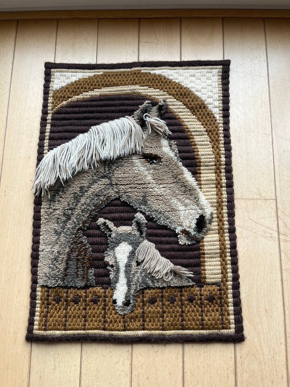 Stramien paardenhoofd 50 x 70 cm, Gebruikt, Meerkleurig, Ophalen of Verzenden, Landelijk