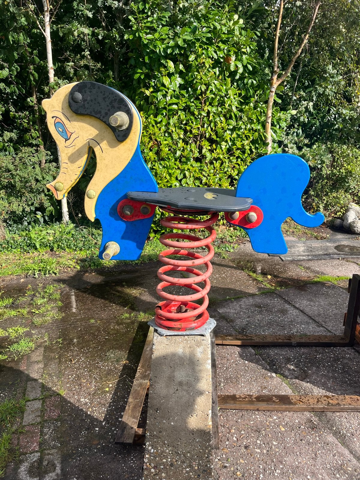 Veerwip olifant voor speeltuin / wipkip, Ophalen, Gebruikt, Overige typen