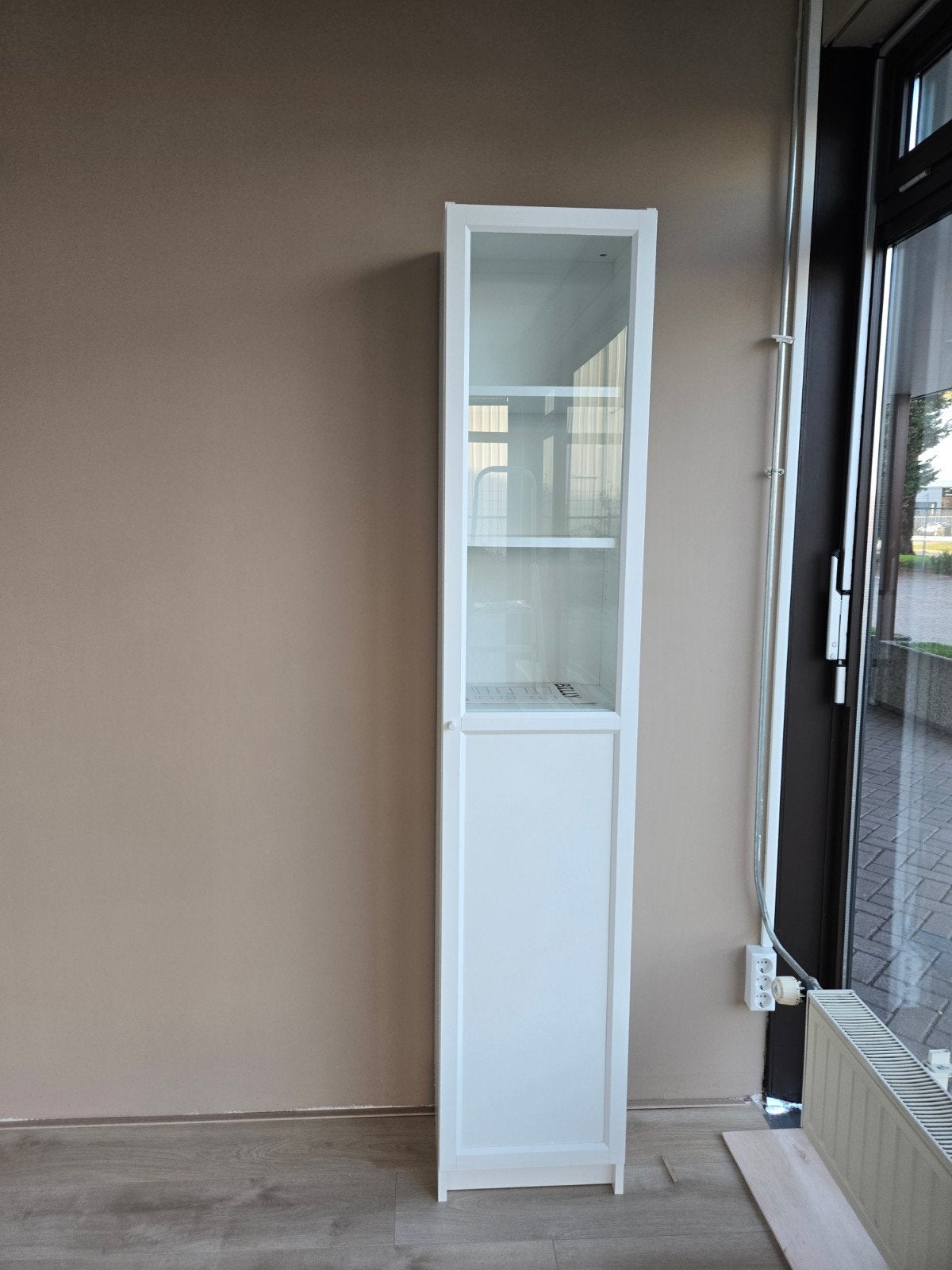 2x IKEA Billy boekenkast met Oxberg deuren - 202x40x30 cm, Ophalen, Minder dan 50 cm, Met deur(en), 200 cm of meer