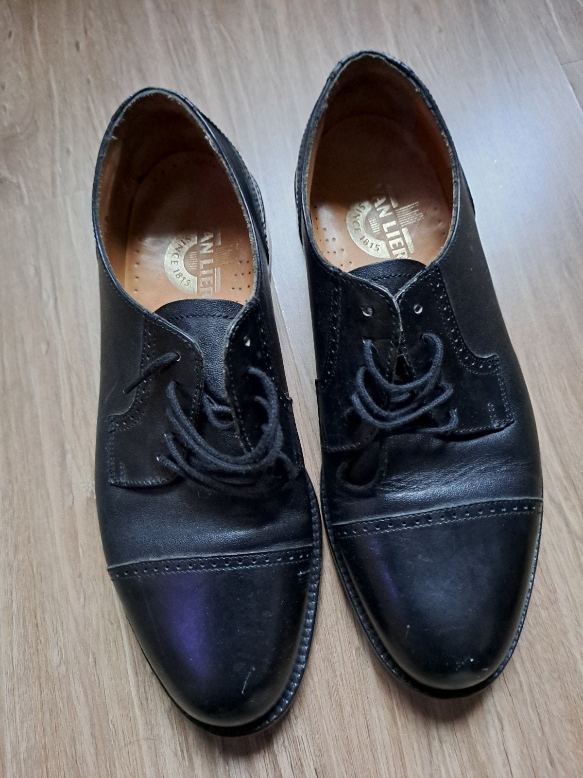 Van Lier Nette Schoenen Leer Zwart Maat 6.5 Maat 40, Zwart, Van Lier, Ophalen of Verzenden, Gedragen