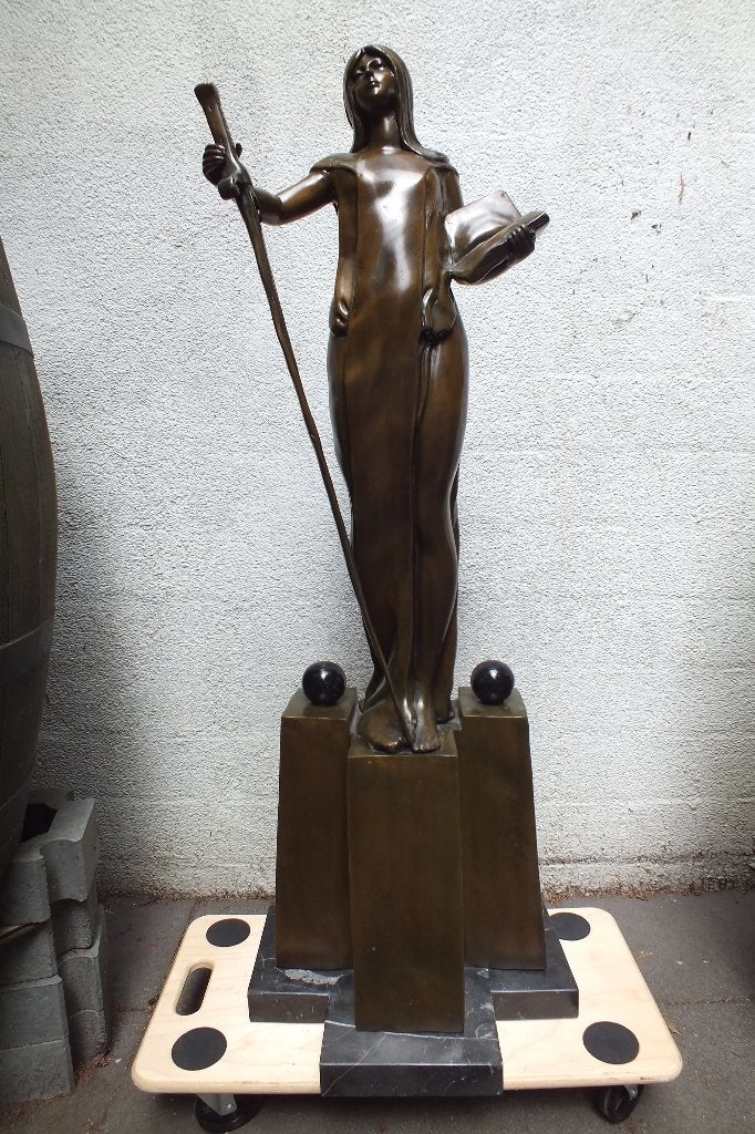 Brons beeld groot., Antiek en Kunst, Ophalen, Art deco, Brons, 1 meter - 2 meter