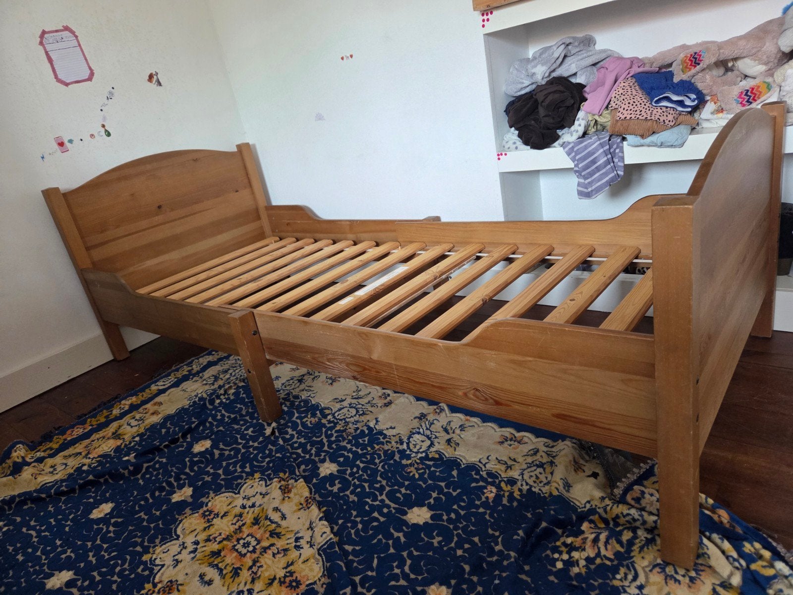 IKEA meegroeibed MET lattenbodem EN matras, Kinderen en Baby's, Ophalen, 180 cm of meer, 70 tot 85 cm, Lattenbodem