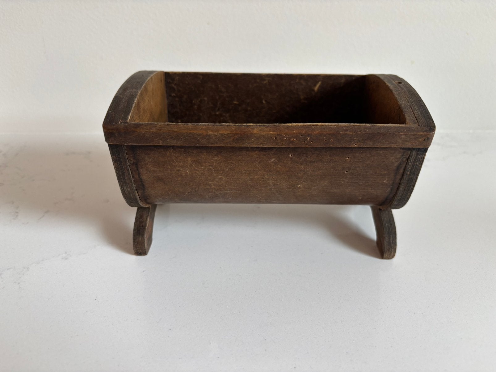 Antiek/vintage poppenhuis ledikantje – poppenwieg/kribbe, Ophalen of Verzenden, Zo goed als nieuw, Poppenhuis