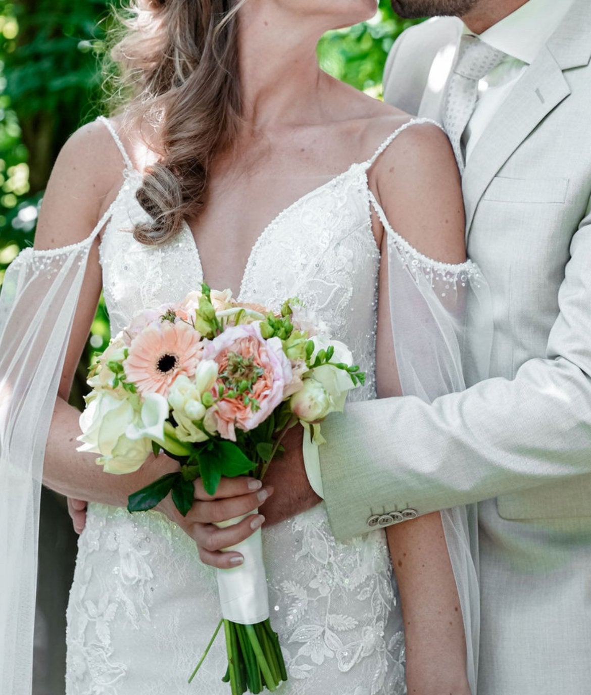 Prachtige bruidsjurk “Liset” van Luce Sposa, blush, maat 38, Ophalen of Verzenden, Zo goed als nieuw, Overige kleuren, Trouwjurk