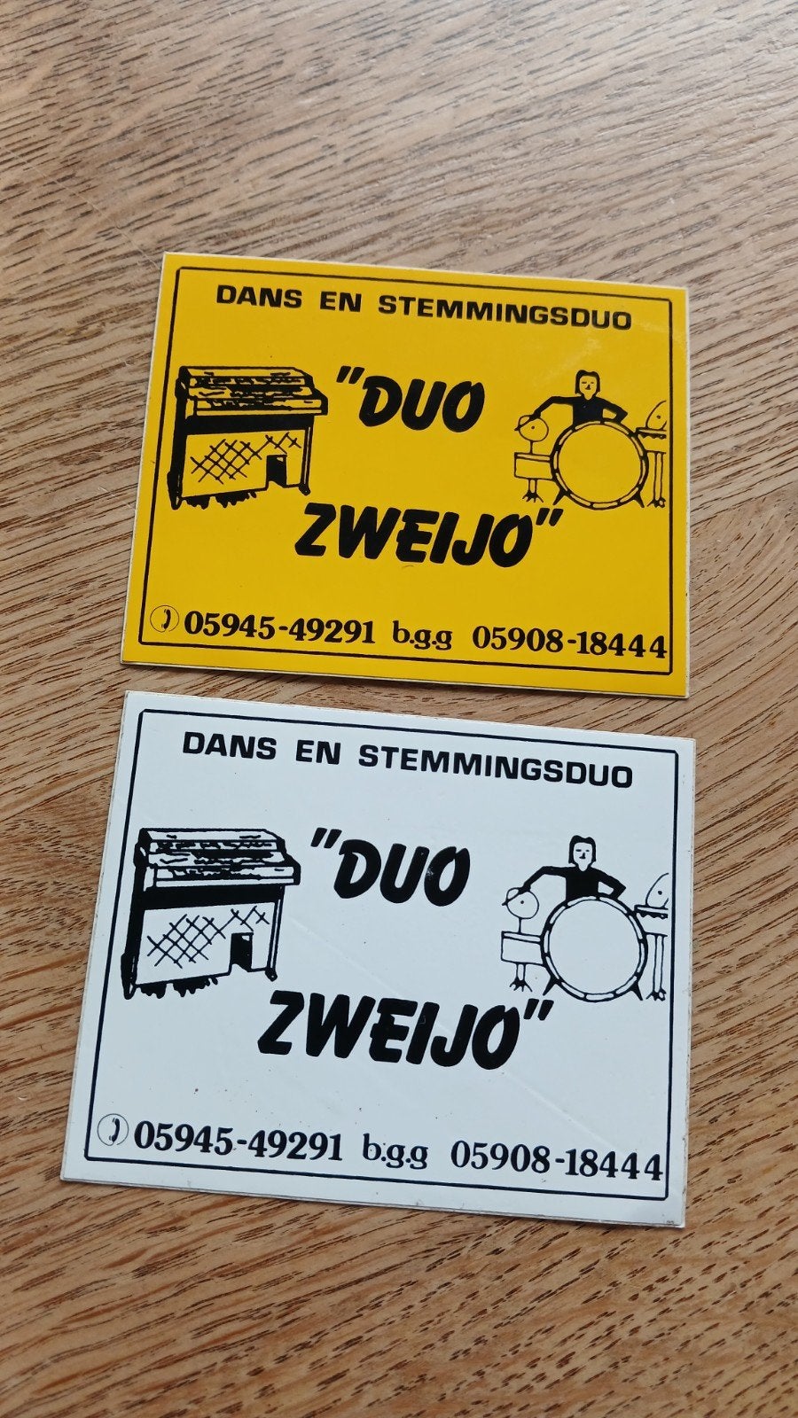 Stickers amusementsorkest Duo Zweijo uit LEEK 05945-, Ophalen of Verzenden