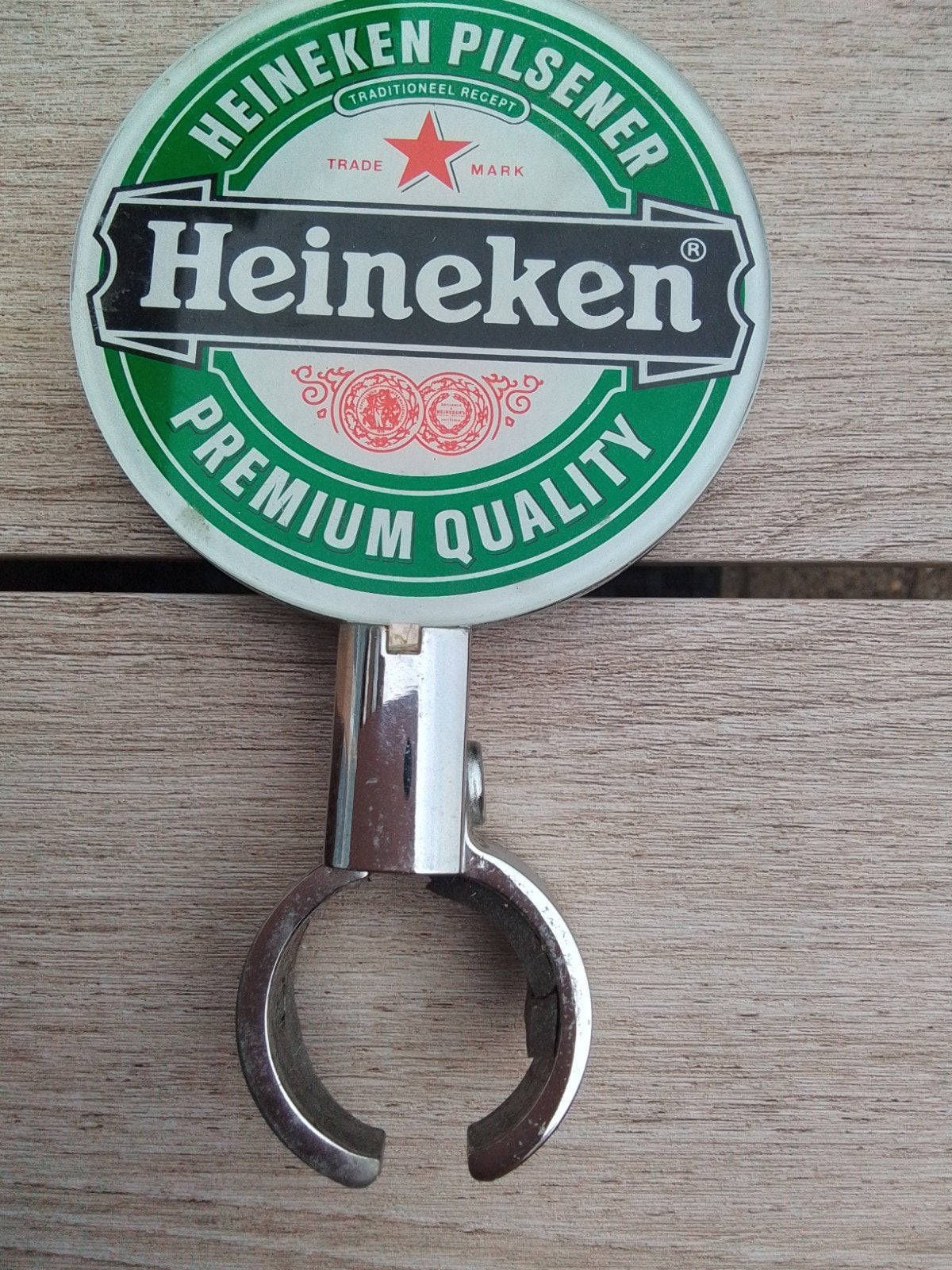 Originele tapruiter, Verzamelen, Ophalen of Verzenden, Gebruikt, Reclamebord, Plaat of Schild, Heineken