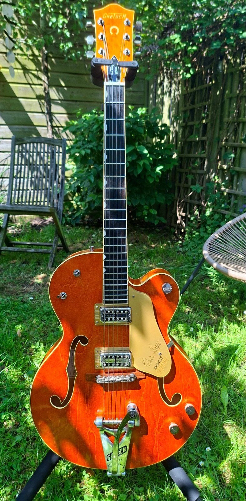 Gretsch Brian Setzer 'Smoke' G6120 Hollow Body, Ophalen, Zo goed als nieuw, Hollow body, Overige merken