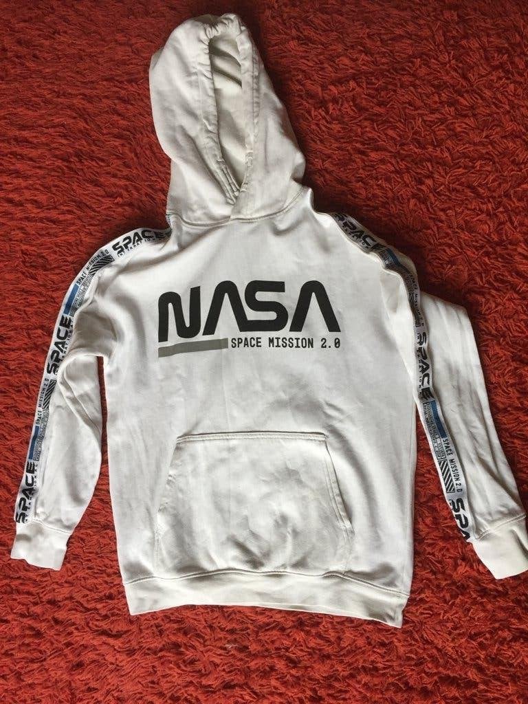 Hoodie wit NASA 146-152 H&M, Jongen of Meisje, Trui of Vest, H&M, Ophalen of Verzenden