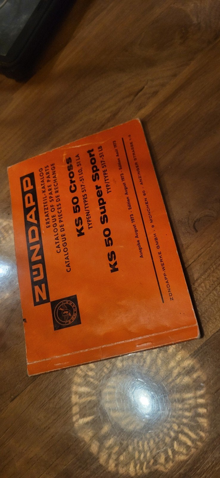Zundapp KS 50 Cross Onderdelen Catalogus, Ophalen, Gebruikt, Overige typen