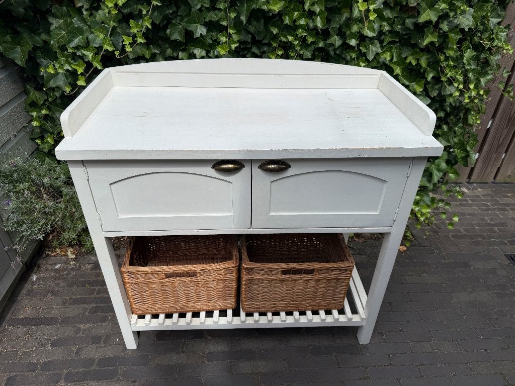 Commode (wit) + manden, Kinderen en Baby's, Ophalen, Gebruikt, 50 tot 70 cm, 100 cm of meer