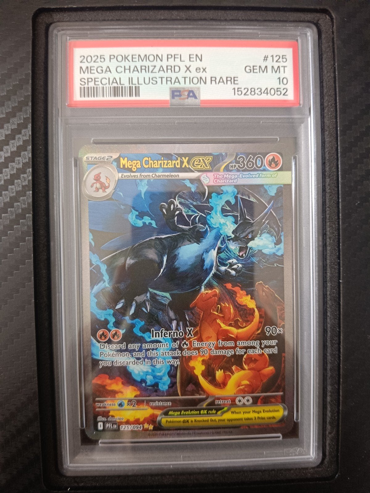 phantasmal flames mega charizard 125 psa 10, Ophalen of Verzenden, Zo goed als nieuw