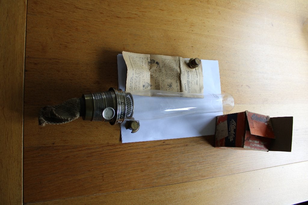 Petroleum lamp onderdelen, Overige fittingen, Zo goed als nieuw, Glas, Antiek