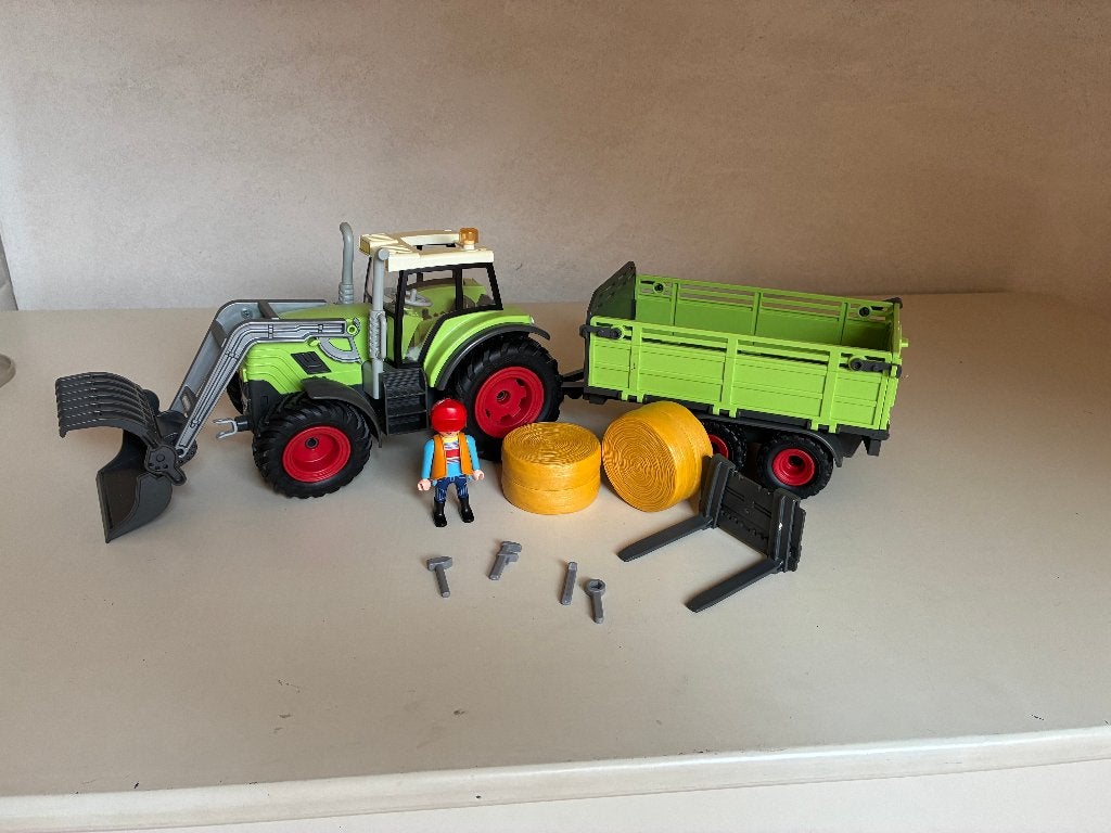 Playmobil Grote tractor met aanhangwagen - 5121, Kinderen en Baby's, Complete set, Voertuig, Ophalen of Verzenden, Zo goed als nieuw
