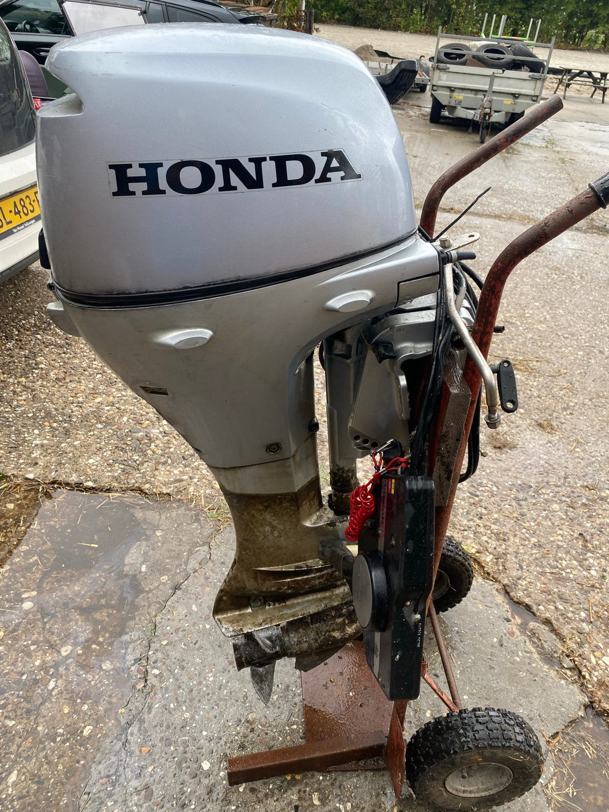 Honda 8pk buitenboordmotor - BF8D, Watersport en Boten, Buiten- en Binnenboordmotoren, Ophalen, Gebruikt, Met afstandsbediening