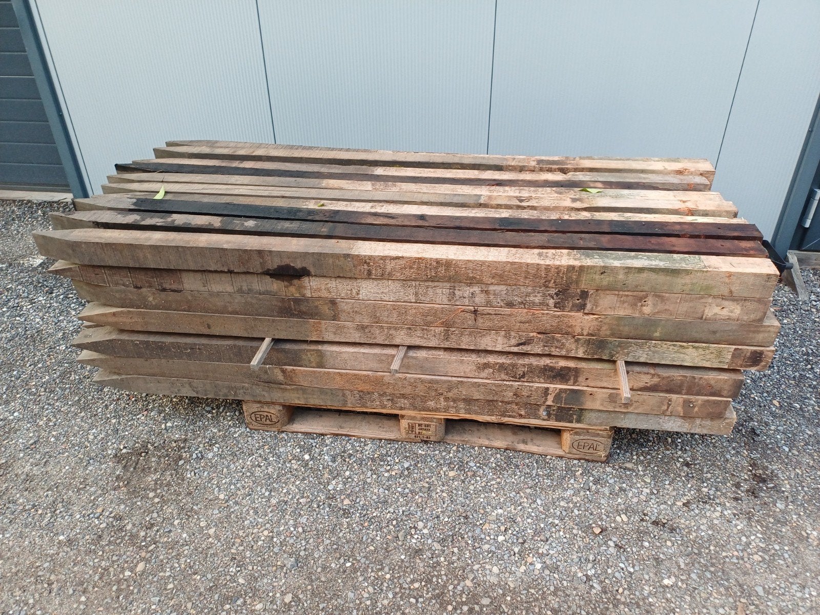 hardhouten palen 7,5x7,5 cm 200 cm, Ophalen, Gebruikt, 200 tot 250 cm, 50 mm of meer