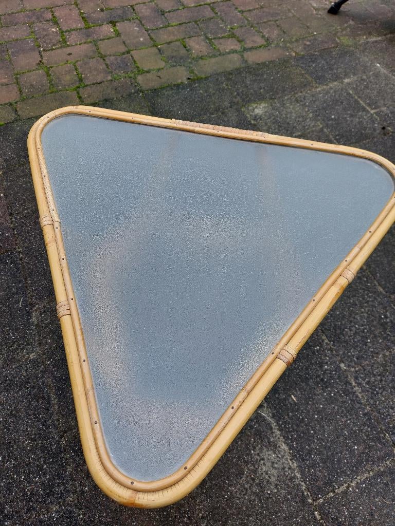 Vintage bijzet tafel Rohé  ontwerp Dirk van Sliedrecht, Ophalen, Minder dan 45 cm, 55 tot 75 cm, Overige vormen