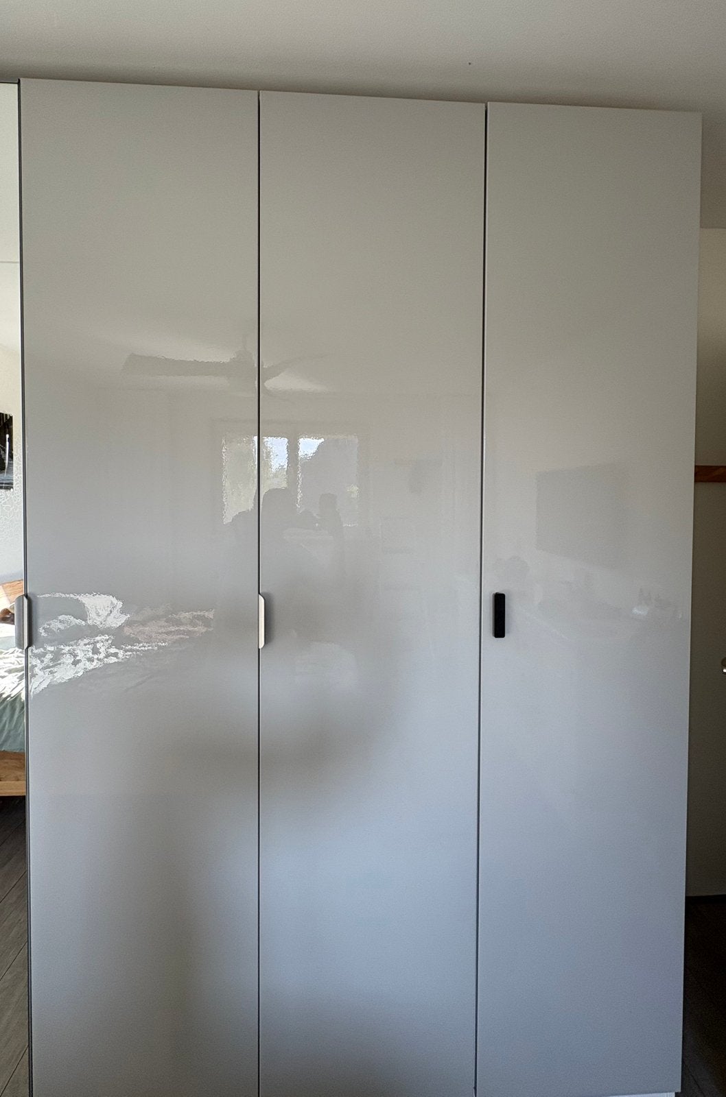 5 lichtgrijze hoogglans Fardal pax deur 229x50, Huis en Inrichting, Kasten | Kledingkasten, Ophalen, Zo goed als nieuw, 50 tot 100 cm