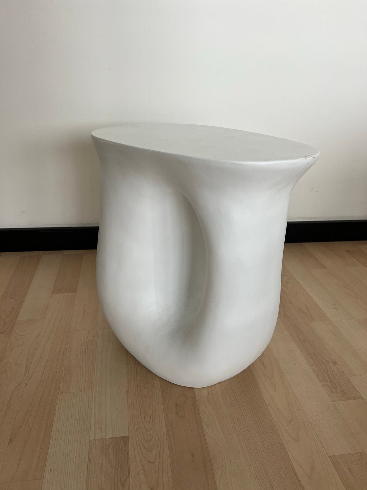 Salontafel beton look met Organische Vorm, Ophalen of Verzenden, Gebruikt, Overige vormen, Kunststof