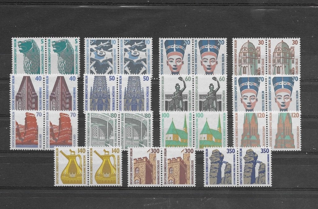 Berlijn 1987-90, SWK, Sehenswurdigkeiten, Paren, Postfris, Postzegels en Munten, Postzegels | Europa | Duitsland, Verzenden, Overige periodes