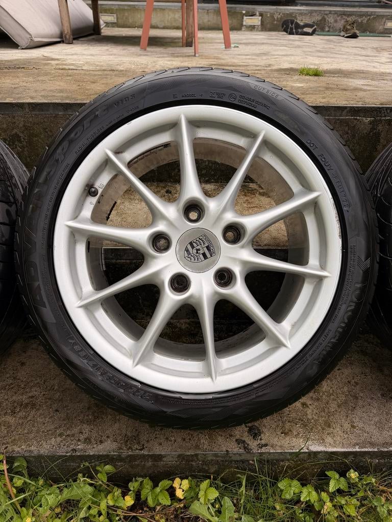 Porsche Velgen met Zomerbanden - 17 inch, Auto-onderdelen, Banden en Velgen, Banden en Velgen, Zomerbanden, 17 inch, 255 mm, Personenwagen