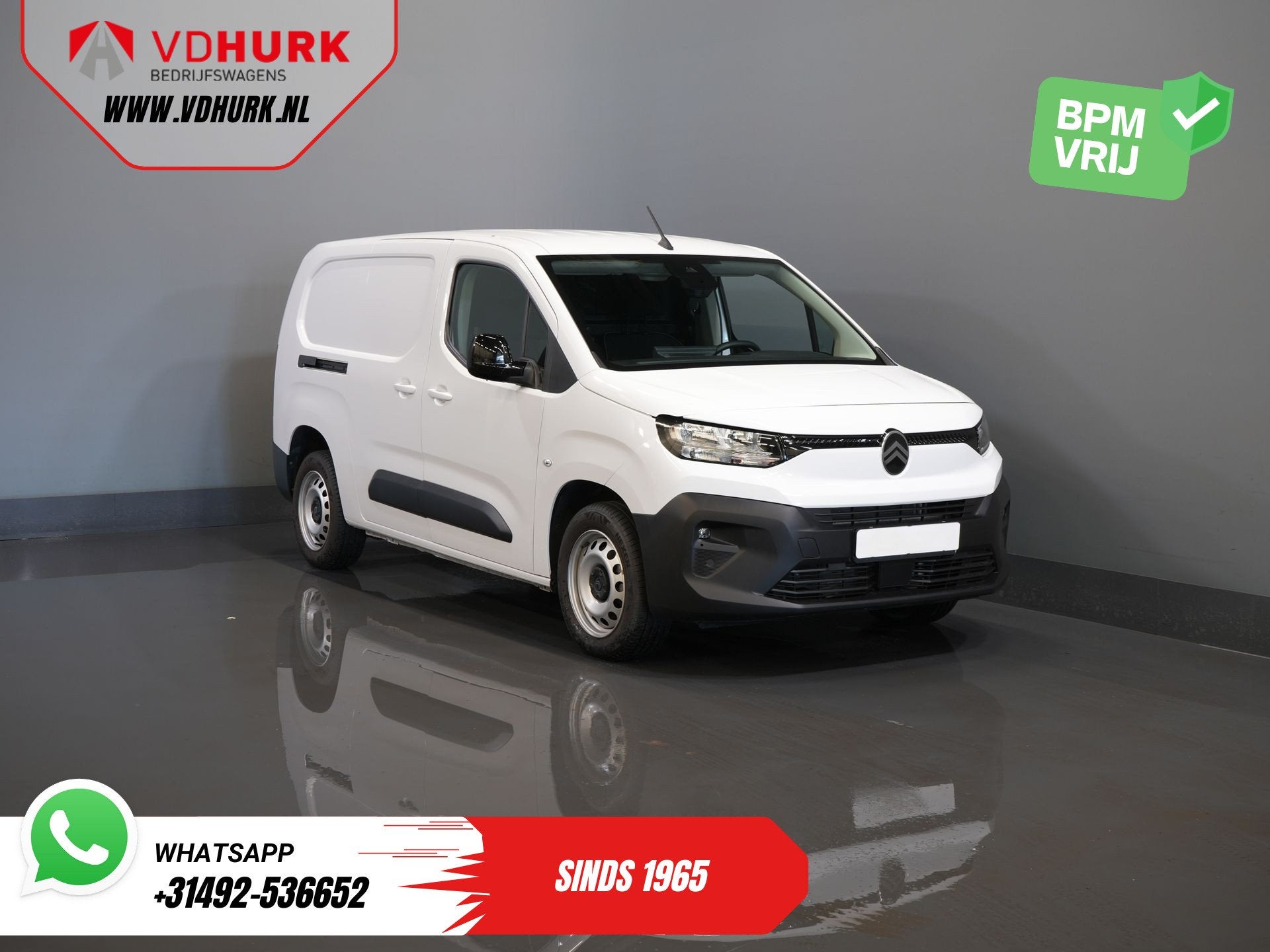 Citroën Berlingo 1.5 HDi 100 pk L2 Carplay/ Stoelverw/ 3Per, Auto's, Voorwielaandrijving, Gebruikt, Citroën, Wit