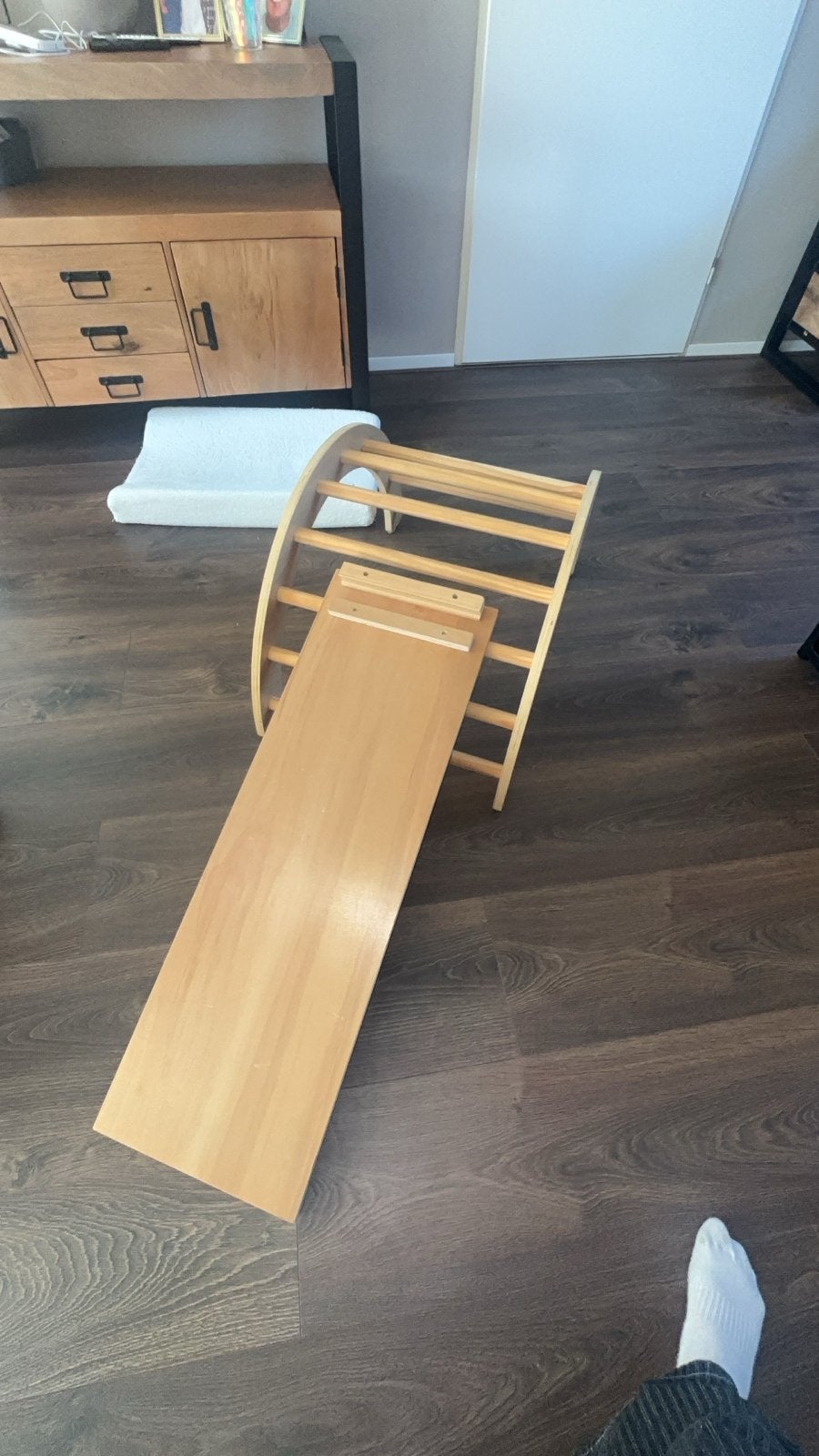 Montessori Klimboog met 2-in-1 Glijbaan/Klimladder, Ophalen, Zo goed als nieuw, Glijbaan