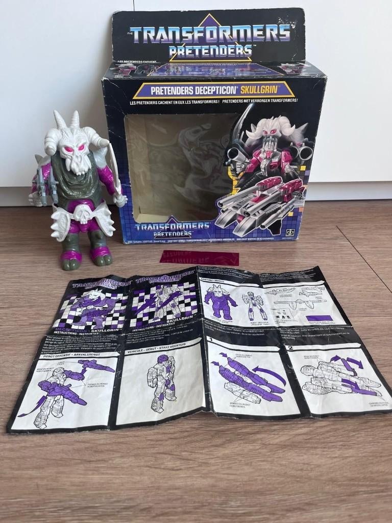 Transformer G1 Pretender Skullgrin 1989,compleet in doos-CIB, G1, Ophalen of Verzenden, Zo goed als nieuw, Decepticons