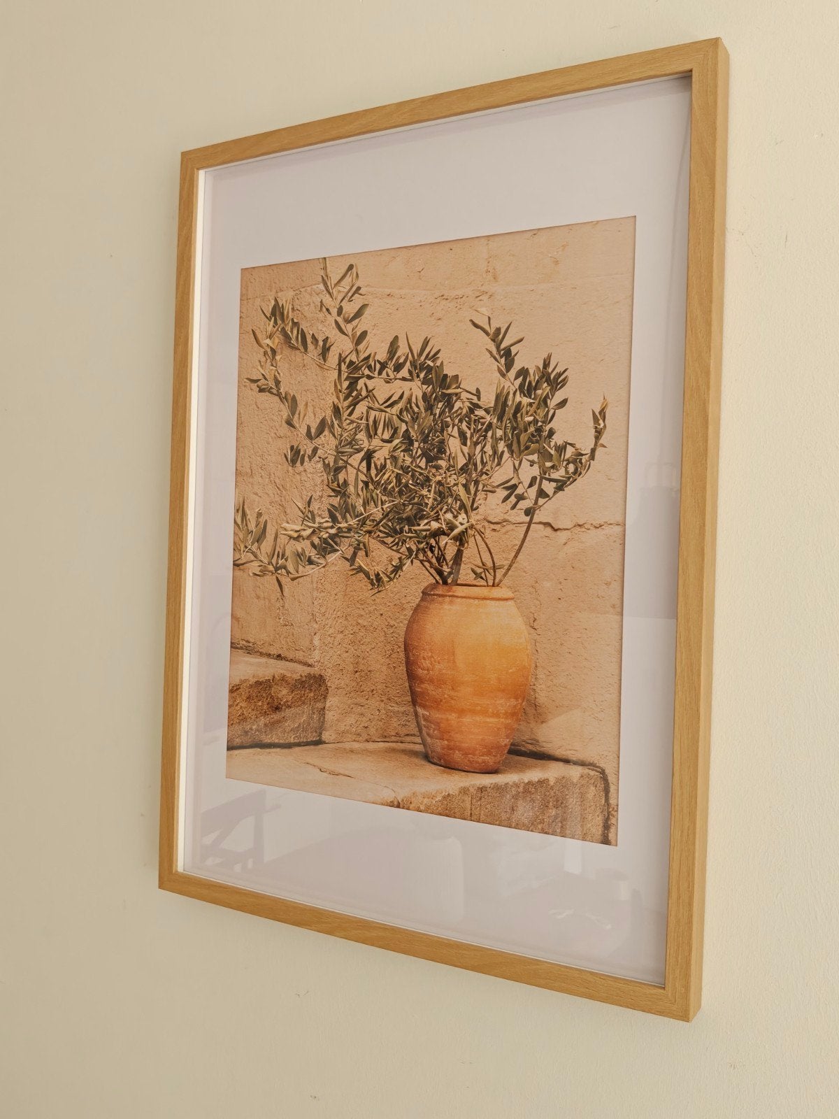 IKEA RÖDALM fotolijst eikeneffect 50x70 cm met passe-partout, Ophalen, Bruin, Fotolijst, Hout