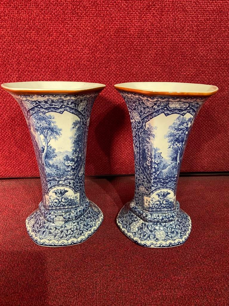 Villeroy & Boch vazen set, decor Flamand, 1920, Ophalen of Verzenden