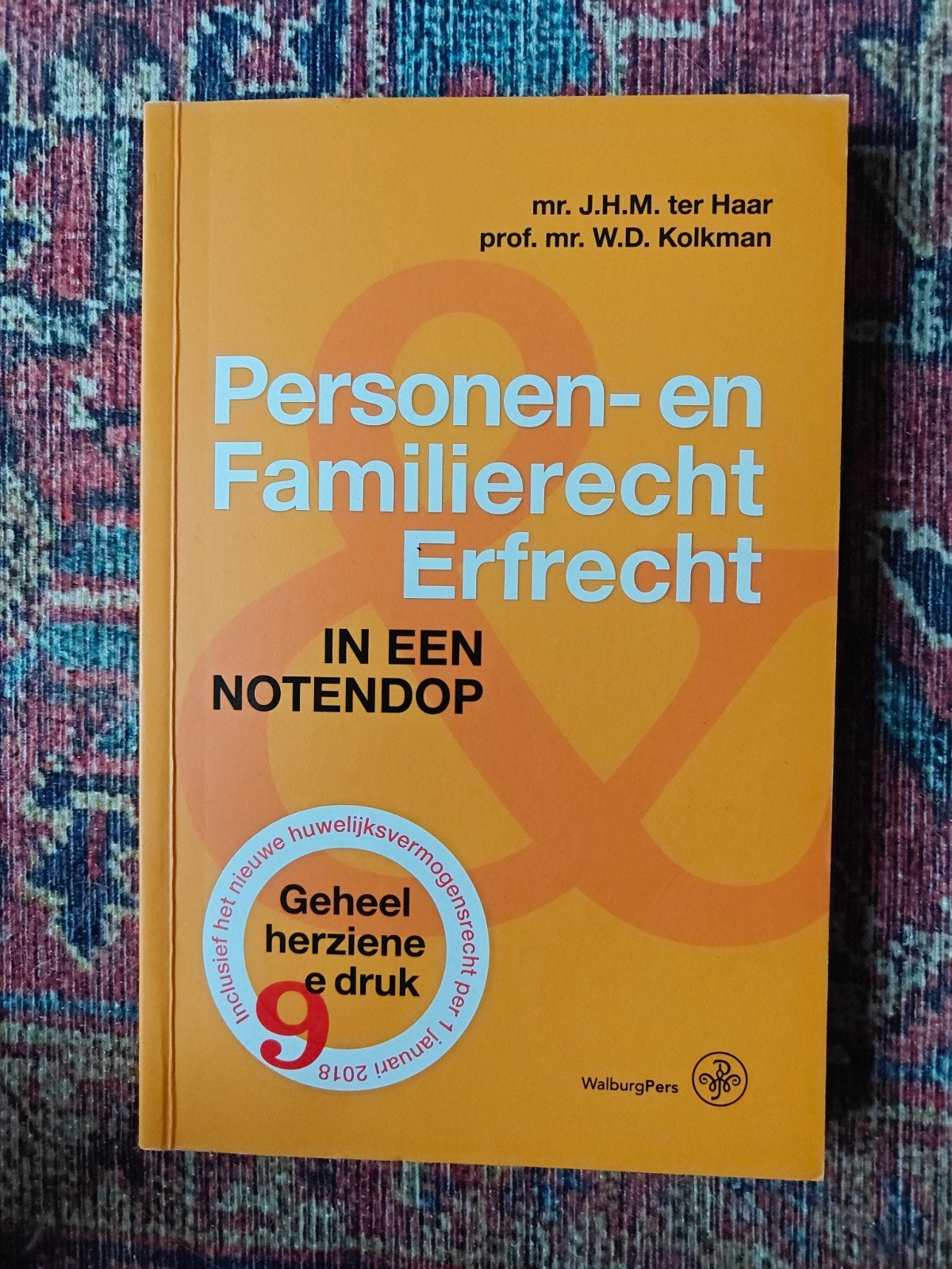 Personen- en Familierecht Erfrecht in een Notendop, Mr. J.H.M. ter Haar en prof. mr. W.D. Kolkman, Ophalen of Verzenden, Gamma