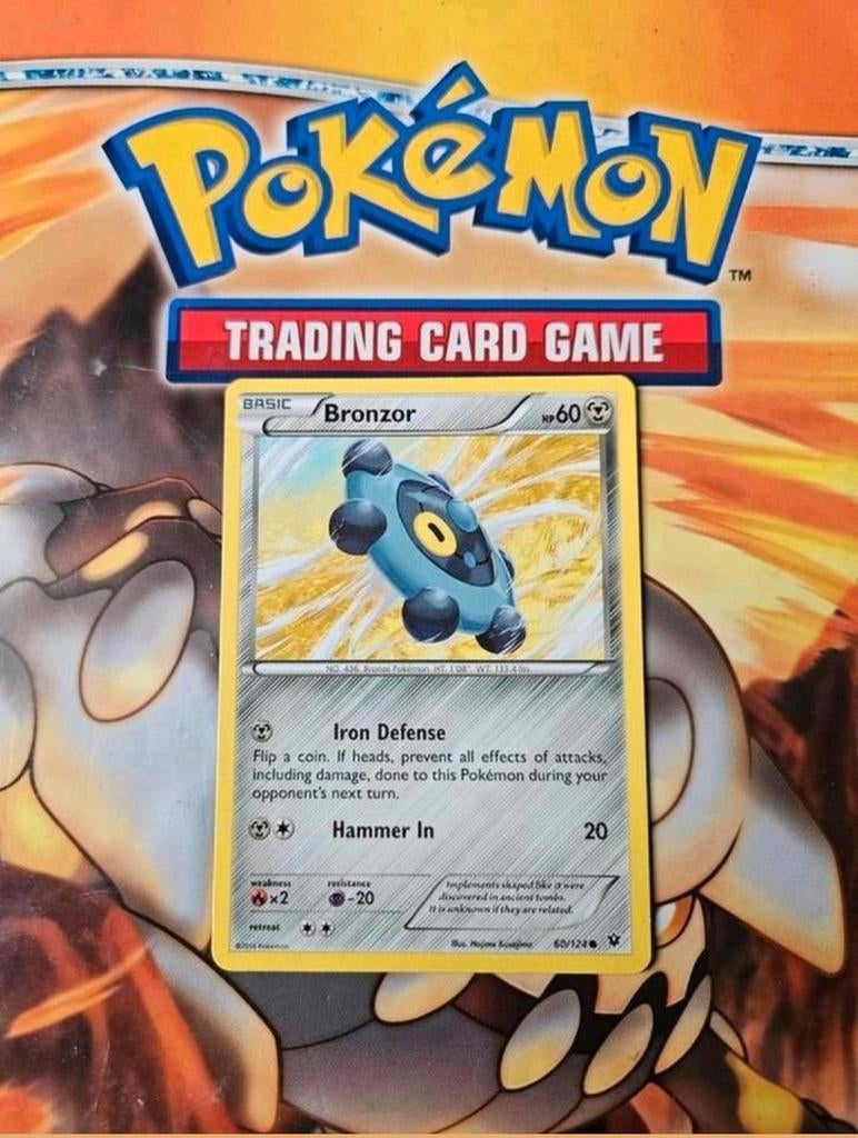 Bronzor 60/124 XY Fates Collide pokemon kaart nm, Ophalen of Verzenden, Zo goed als nieuw, Losse kaart