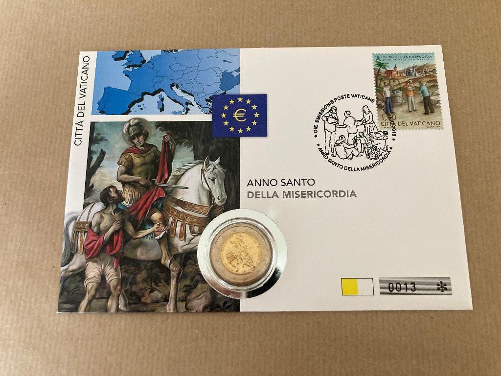€ 2  Numisbrief. Vaticaan. 2016., Ophalen, Vaticaanstad, 2 euro, Losse munt