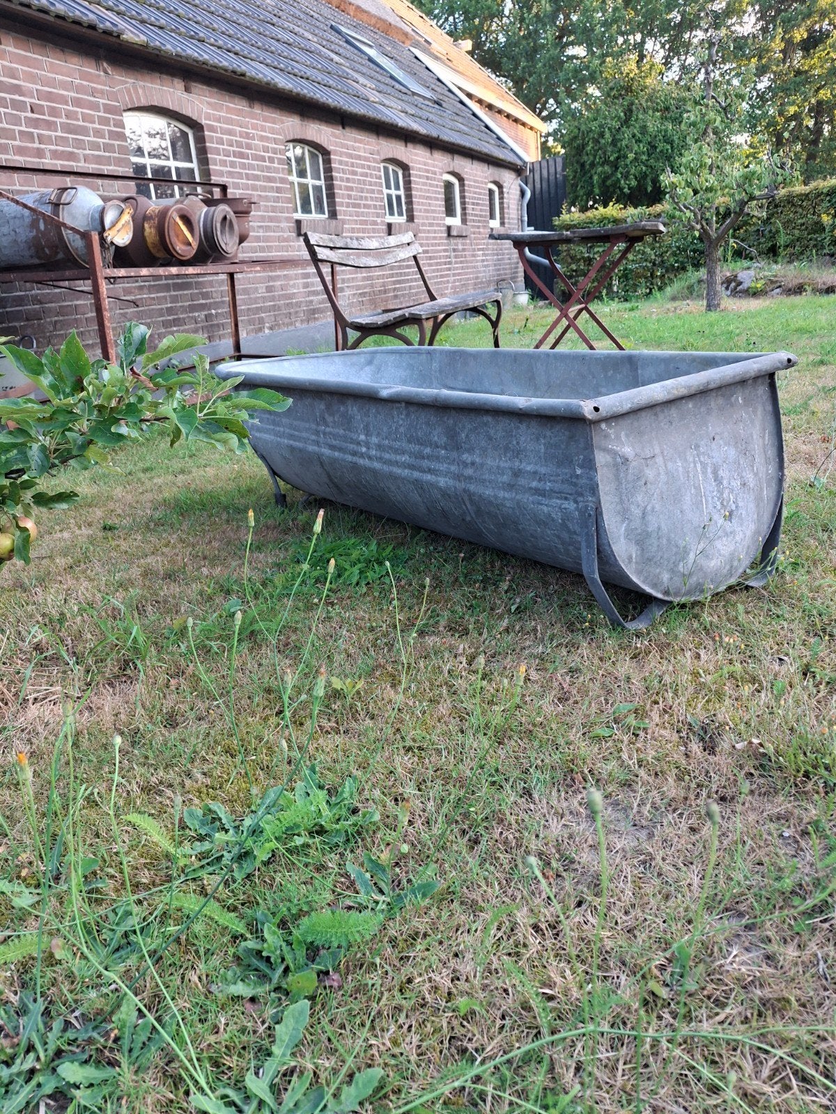 Prachtige vintage zinken badkuip - 175cm, Ophalen of Verzenden
