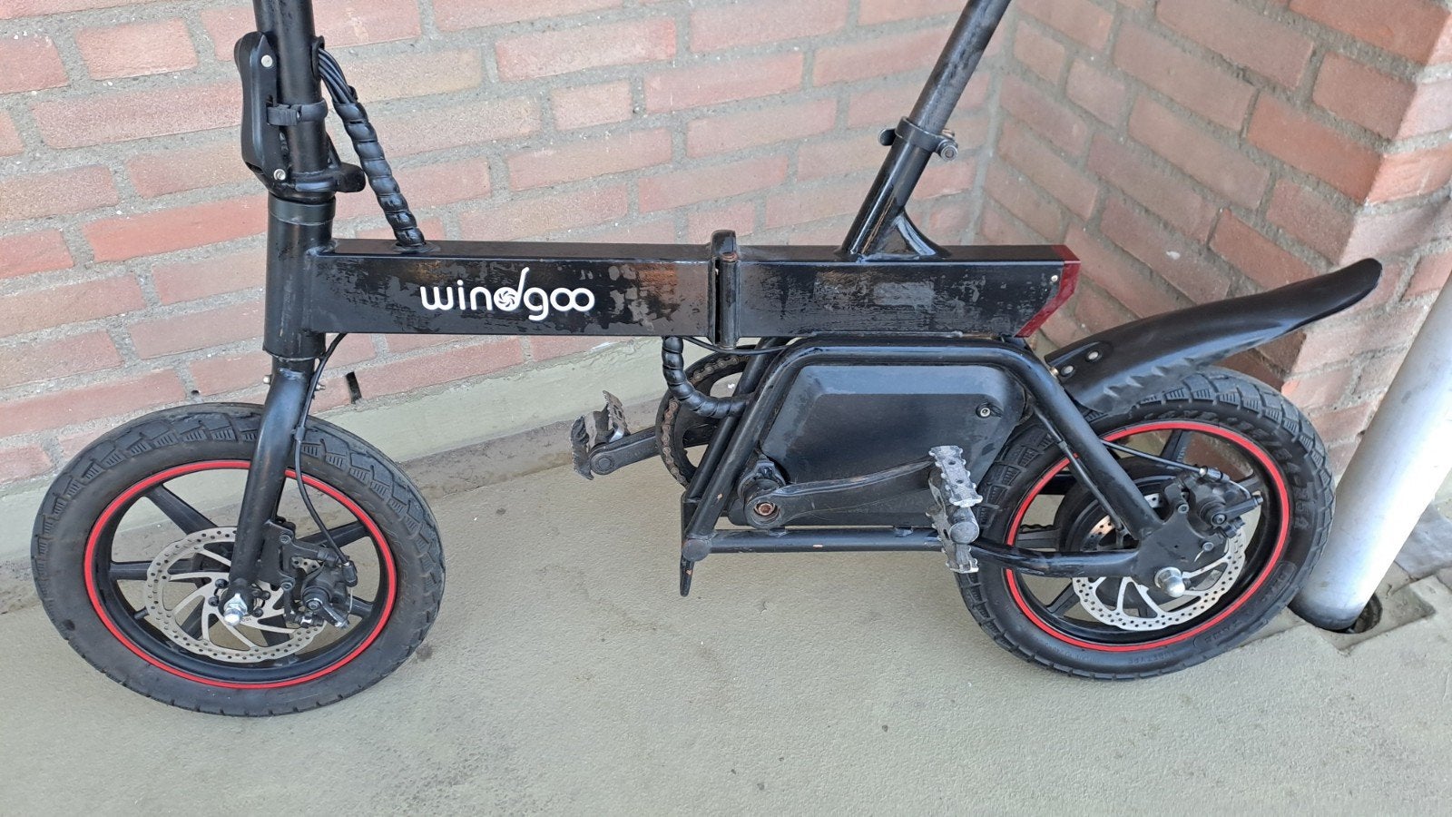 Windgoo B20 elektrische vouw fiets., Zo goed als nieuw, Deels opvouwbaar, Schijfrem, Ophalen