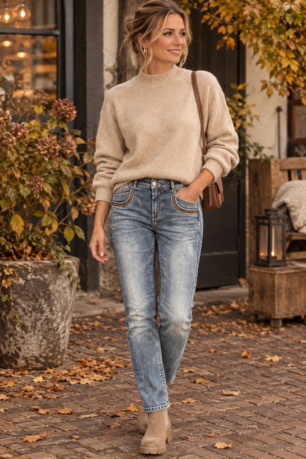 Jeans Mos Mosh midden kleur met beige wassing mt 28, Kleding | Dames, Ophalen of Verzenden, Zo goed als nieuw, Blauw, W28 - W29 (confectie 36)