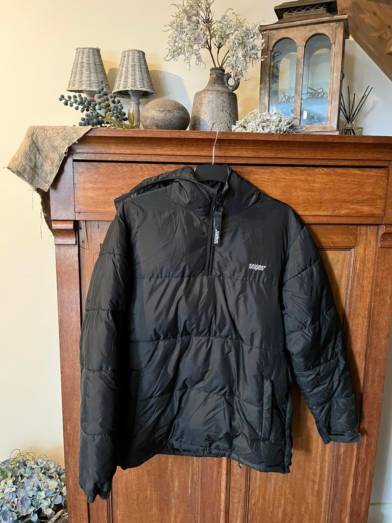 Snipes winterjas, kleur zwart, maat M, model anorak., Kleding | Heren, Jassen | Winter, Ophalen of Verzenden, Zo goed als nieuw