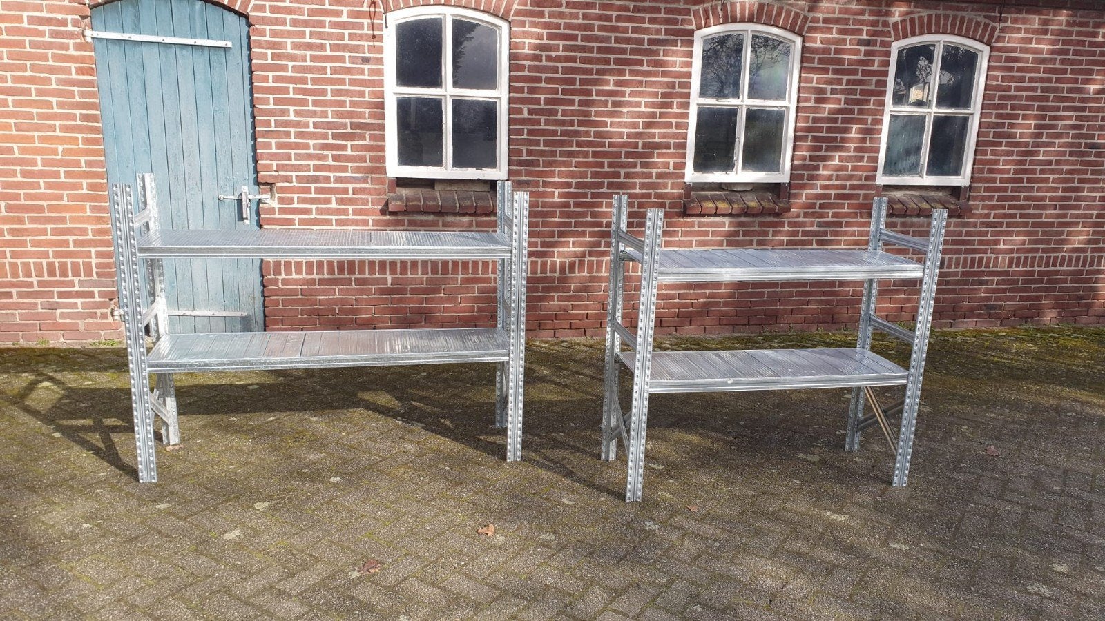 stelling metalsistem 40cm diep/Legbord stelling/rekken/rek, Huis en Inrichting, Ophalen, Gebruikt