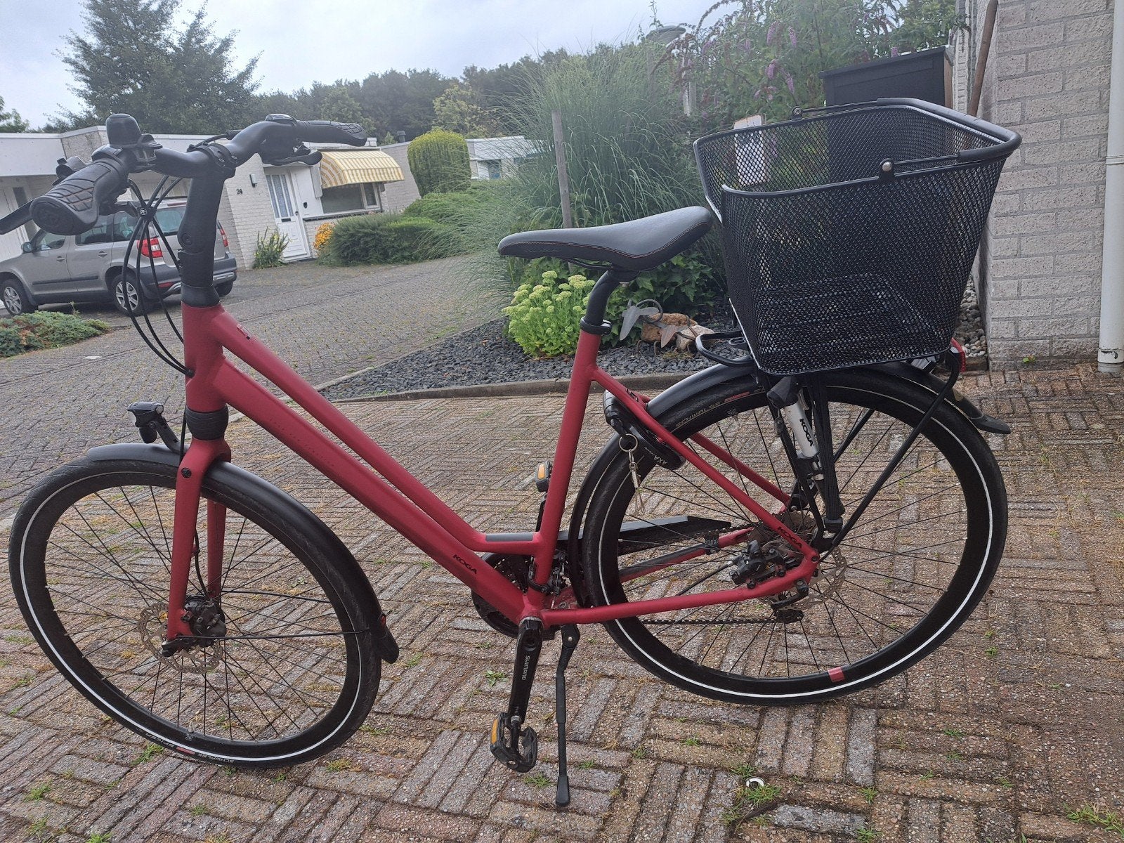 Koga F3 5.0 S LADY 56CM SIENNA RED MATT met mand, Fietsen en Brommers, Versnellingen, Schijfrem, Ophalen, Overige merken