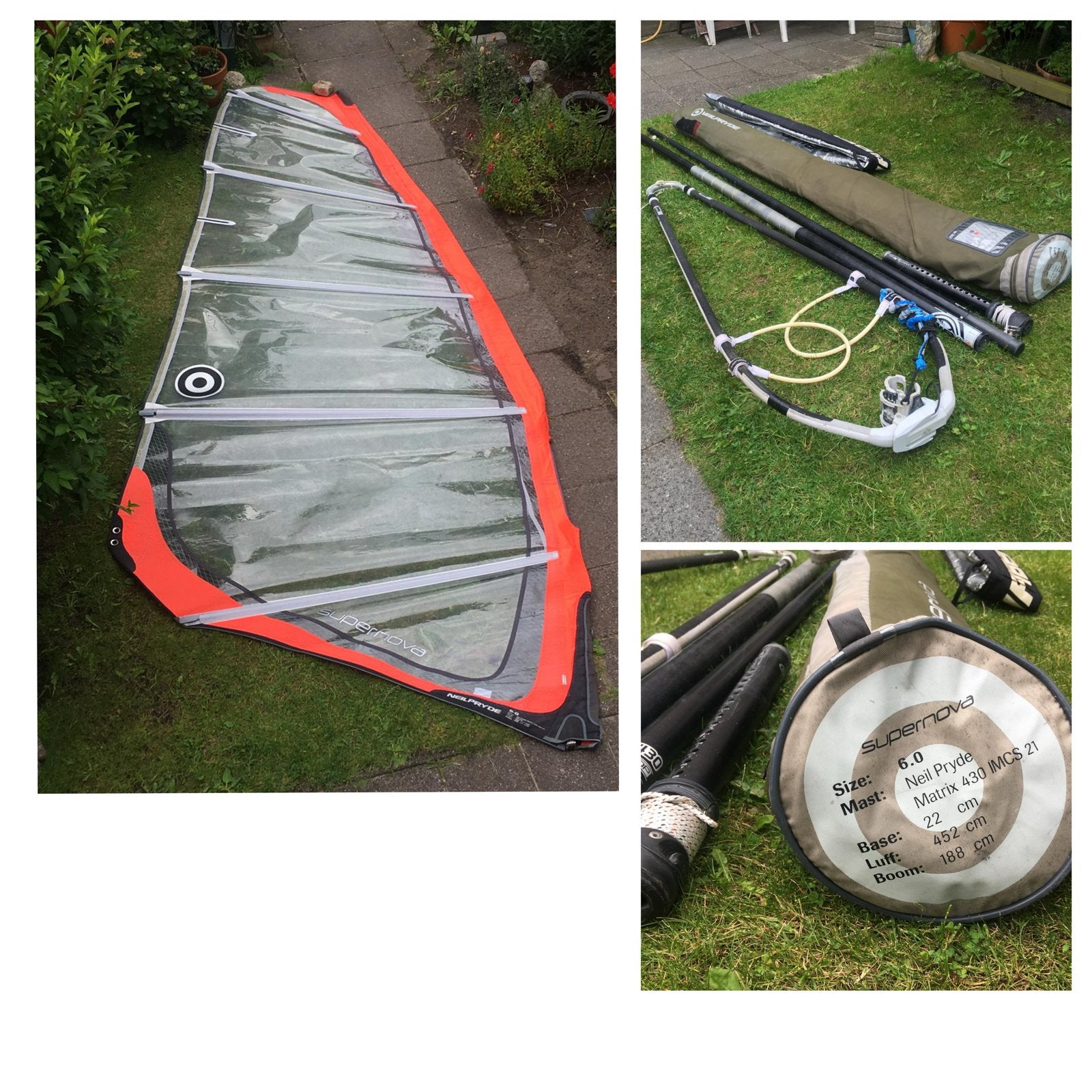 NeilPryde Supernova 6.0 m² Compleet Windsurf Tuigage, Watersport en Boten, Windsurfen, 5 tot 6.5 m², Ophalen of Verzenden, Neilpryde